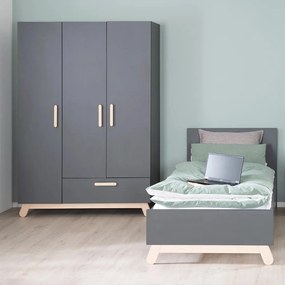 Черно детско легло 90x200 cm Jara - Roba