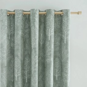 Зелени завеси в комплект от 2 бр. 229x168 cm Alder Trees - Catherine Lansfield