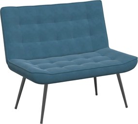 4012346 vidaXL Пейка, синя, 110x74x84 см, кадифе