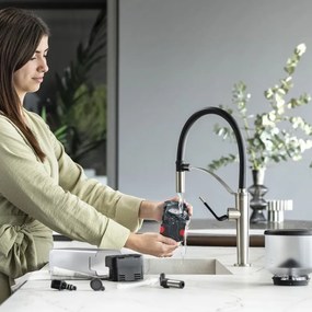 Еспресо машина DeLonghi Rivelia Pebble Grey EXAM440.55.G, 1450W, 19 bar, 1.4l, Тъчскрийн TFT, Twin Shot, Bean Adapt, 17 напитки, Каменно сиво