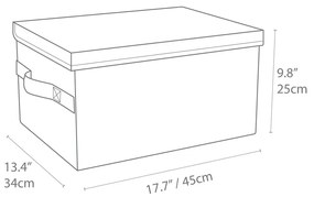 Бежова текстилна кутия за съхранение с капак 34x45x25 cm Soft Storage – Bigso Box of Sweden