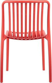 Светлочервен пластмасов трапезен стол Glee – Leitmotiv