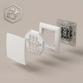 Бутон за Звънец с Рамка OSTE JNH008-W WHITE