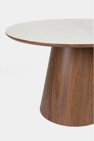 Кръгла трапезна маса с скаменен плот за маса ø 115 cm Almira – White Label