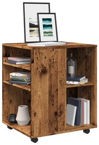 856658 vidaXL Шкаф с колелца, старо дърво, 60x53x72 см, инженерно дърво