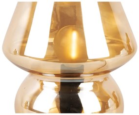 Светлокафява стъклена настолна лампа Стъкло, височина 18 cm - Leitmotiv
