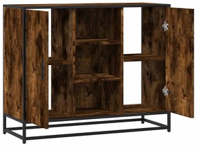849016 vidaXL Сайдборд, опушен дъб, 92x35x76 см, инженерно дърво