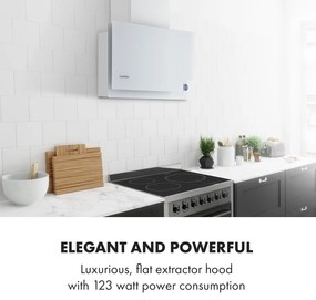 Klarstein Amelia, абсорбатор, 123 W, 60 x 47 x 23,5 см, LED сензорно въртящо се управление, бял