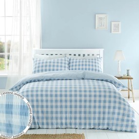 Синьо спално бельо за двойно легло 200x200 cm - Catherine Lansfield