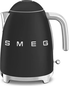 Електрическа кана SMEG KLF03BLMEU, 2400 W, 1.7 л, 360° основа, Матово покритие, Черен