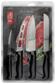 Simonaggio - Комплект от 4 ножа с черни дръжки SIM-(002.174.9064.002)