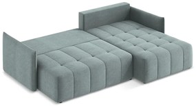 Син разтегателен ъглов диван с място за съхранение (десен ъгъл) Moku – Makamii