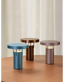 LED затъмняваща се настолна лампа бронзова (височина 20 cm) BringMe – Hübsch