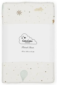 Еластичен детски чаршаф от органичен памук в цвят слонова кост 60x120 cm Dreamland – Cam Cam Copenhagen