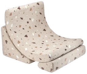 Светлокафяв детски стол от букле и шенил Terrazzo Moon – Wigiwama