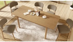 АЛДО Кафяв Таупе (тъкан Монза 40)/рамка лакиран дъб - ДЪРВЕН СТОЛ БУКЛЕ ЗА ДНЕВНА, ТРАПЕЗАРИЯ, КУХНЯ РЕТРО