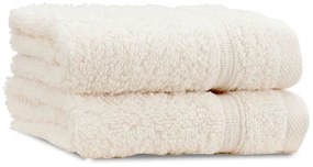 Кремави памучни кърпи в комплект от 2 бр. от тери 30x30 cm Zero Twist – Catherine Lansfield