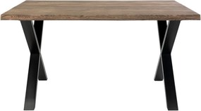 Маса за хранене с плот от масивен дъб Smoked, 140 x 95 cm Toulon - House Nordic