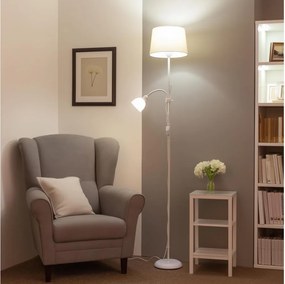 Brilagi - Подова лампа CERIA 1xE27/100W/230V + 1xE14/25W бяла/бежова