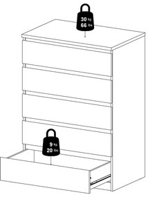 Скрин от дъбов декор в естествен цвят 77x111x50 cm Naia – Tvilum