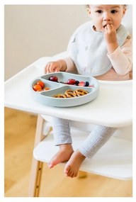 Светлосиня силиконова детска чиния 19x20,5 cm – Kindsgut