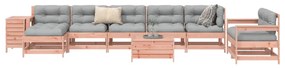 3250686 vidaXL Градински комплект диван от 10 части, дугласка ела масив