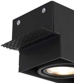 Модерен смарт вграден прожектор черен без рамка с 3 GU10 Wifi - Oneon 3