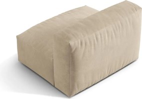 Бежов кадифен модул за диван (среден модул) Martina – Micadoni