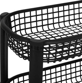 Кухненска количка 5five, 4 нива - Черен