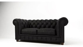 Диван от черно кадифе 184 cm Cambridge - Ropez