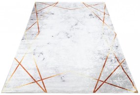 Модерен сив килим с прост златен модел Ширина: 120 см | Дължина: 170 см