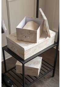 Бежови картонени кутии за съхранение в комплект от 3 бр. с капаци/декоративни 31x47x15,5 cm Inge Paper Laminate – Bigso