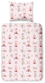 Розово памучно детско спално бельо за детско креватче 120x150 cm Boho – Good Morning