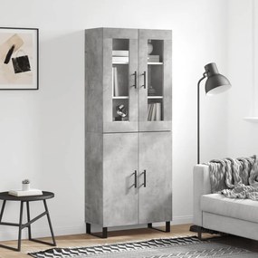 Sonata H Висок шкаф, бетонно сив, 69,5x34x180 см, инженерно дърво