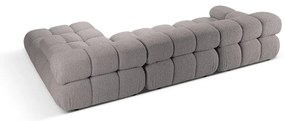 Светлосив модулен ъглов диван от букле (десен ъгъл) Bellis – Micadoni Home