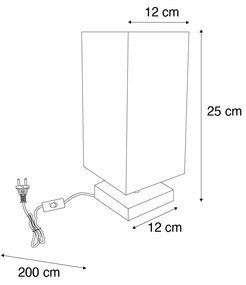 Модерна настолна лампа черна със стомана - Milo