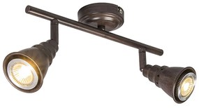 Таванен и стенен прожектор ръждиво кафяв въртящ се и наклонен - Coney 2