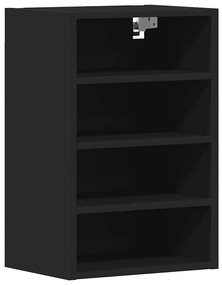 854176 vidaXL Висящ шкаф "Рига", черен, 40x29,5x60 см, инженерно дърво