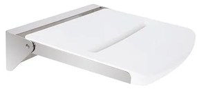 Седалка за душ 46,2 x 12 см, сребриста/бяла