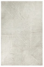 Кремав ръчно изработен вълнен килим подходящ за пране 170x240 cm Almond Valley – Lorena Canals