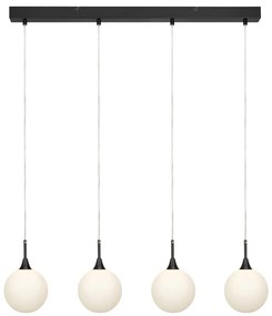 Черно висящо осветително тяло Quattro XL Pendant Black 4L - Markslöjd