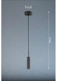 Черно LED затъмняващо се висящо осветително тяло ø 10 cm Stina – Fischer &amp; Honsel