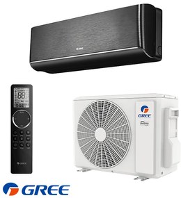 Инверторен климатик Gree Airy GWH12AVCXD-K6DNA1A, 12000 BTU, 24 м2, A+++, Wi-Fi, R-32, Черен
