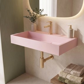 Умивалник МРАМОРЕН КОМПОЗИТ Rea GOYA PINK 60CM