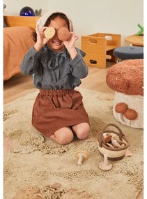 Детски пуф в тухлен цвят/кремав Boletus – Lorena Canals