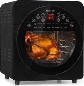 Klarstein AeroVital, easy touch, фритюрник с горещ въздух, 1700W, 14л, 16 програми, черен