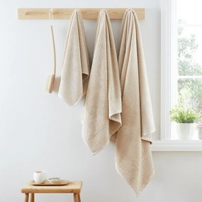 Бежова памучна кърпа за баня 70x120 cm - Bianca