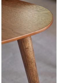 Кафяви масички за кафе в комплект от 2 бр. от декор от дъб 70x100 cm Adda – Unique Furniture