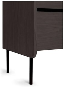 Черен висок скрин от дъб 80x82 cm Wrap - Bonami Selection