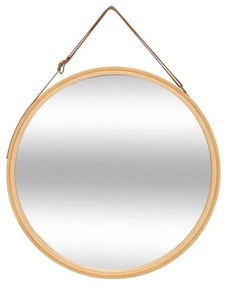 5five - Стенно огледало LOBEE, Ø 38 см, бамбук